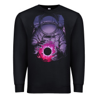 Black astronaut deep space Premium Sweatshirt - maiPhamDesign