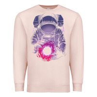 Pale Pink astronaut deep space Premium Sweatshirt - maiPhamDesign