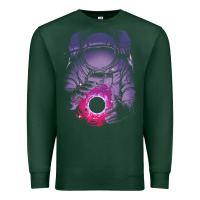 Sports Green astronaut deep space Premium Sweatshirt - maiPhamDesign
