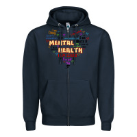 Navy mental health matters Zipper Hoodie - JahusDesignShop