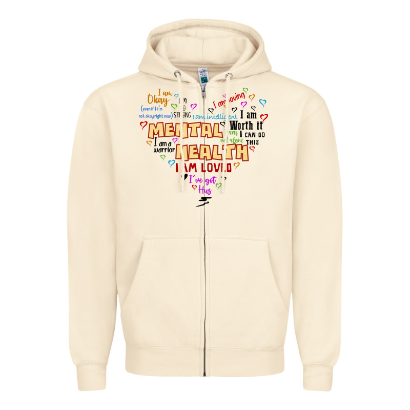 Mental Health Matters Zipper Hoodie by JahusDesignShop | Teevron