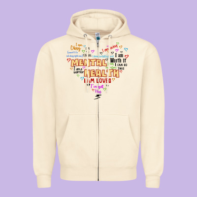 Mental Health Matters Zipper Hoodie Designed By Jahusdesignshop