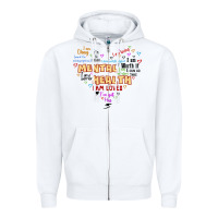 White mental health matters Zipper Hoodie - JahusDesignShop
