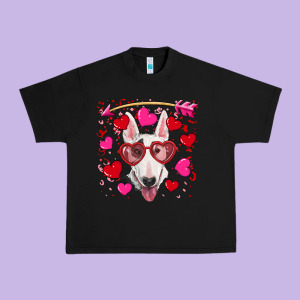 Valentine's Day  Bull Terrier Urban Heavy Tee Designed By Ranaportraitstore