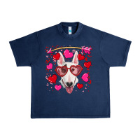Navy Valentine's day  bull terrier Urban Heavy Tee - RanaPortraitStore