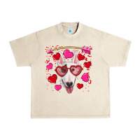 Sandshell Valentine's day  bull terrier Urban Heavy Tee - RanaPortraitStore
