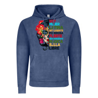 Vintage Denim sugar skull women hispanic heritage month Vintage Hoodie - BundleAndBundleShop