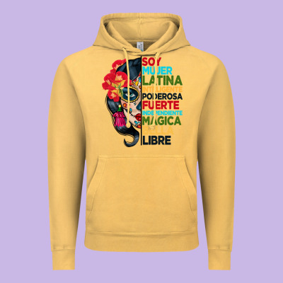 Sugar Skull Women Hispanic Heritage Month Vintage Hoodie Designed By Bundleandbundleshop