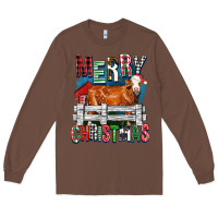 Chestnut merry christmas simmental cow Long Sleeve Tee - FaDigitalArtStudio