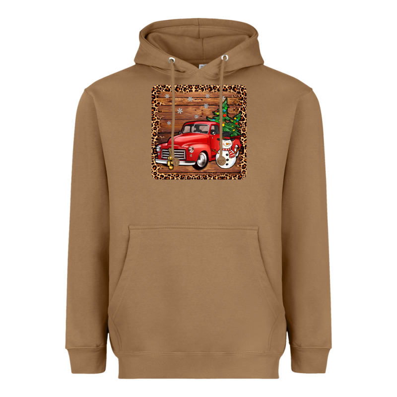 Christmas Truck Coaster Heavyweight Hoodie by JahusDesignShop | Teevron