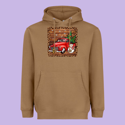 Christmas Truck Coaster Heavyweight Hoodie Designed By Jahusdesignshop