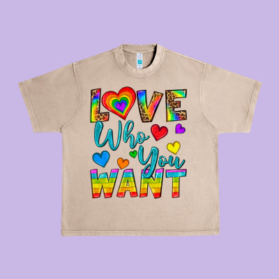 Western Love Who You Want Urban Heavy Tee Designed By Bundleandbundleshop
