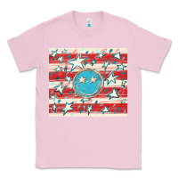 Bubblegum Pink America flag smiley  tumbler Classic Tee - HowdyJamesFarm