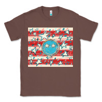 Chestnut America flag smiley  tumbler Classic Tee - HowdyJamesFarm