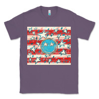 Lavender America flag smiley  tumbler Classic Tee - HowdyJamesFarm