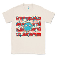 Natural America flag smiley  tumbler Classic Tee - HowdyJamesFarm