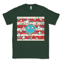 Sports Green America flag smiley  tumbler Classic Tee - HowdyJamesFarm