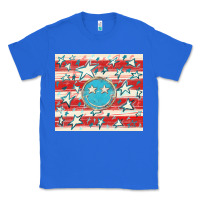 True Royal America flag smiley  tumbler Classic Tee - HowdyJamesFarm