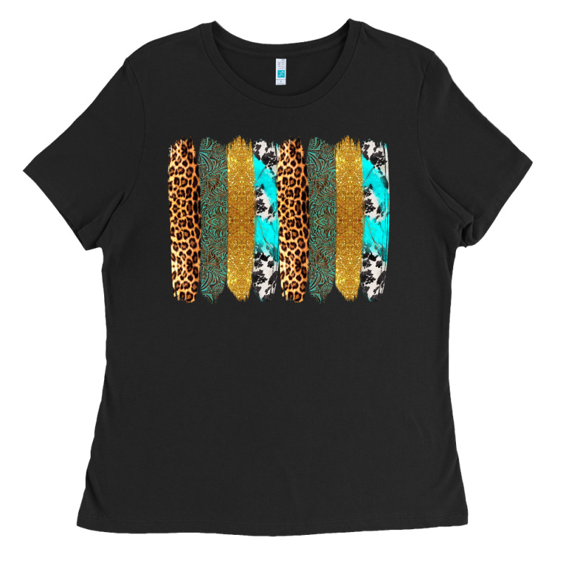 Western Brushstrokes Ladies Tee by OliviaCreatesArt | Teevron
