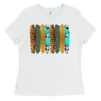 White western brushstrokes Ladies Tee - OliviaCreatesArt