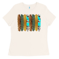 Bone western brushstrokes Ladies Tee - OliviaCreatesArt