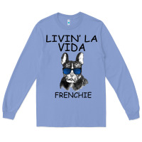 Colony Blue Livin' la vida Frenchie Long Sleeve Tee - Bettercallsaul