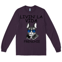 Plum Livin' la vida Frenchie Long Sleeve Tee - Bettercallsaul