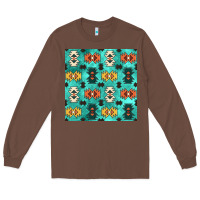 Chestnut native american aztec seamless pattern 3 Long Sleeve Tee - BundleAndBundleShop