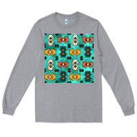 Heather Grey native american aztec seamless pattern 3 Long Sleeve Tee - BundleAndBundleShop