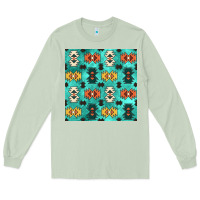 Matcha native american aztec seamless pattern 3 Long Sleeve Tee - BundleAndBundleShop