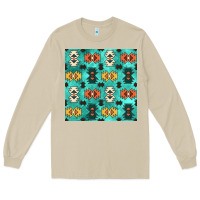 Mushroom native american aztec seamless pattern 3 Long Sleeve Tee - BundleAndBundleShop