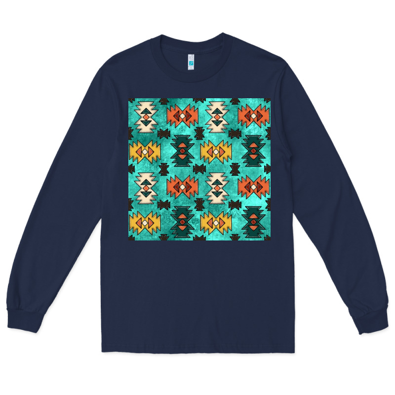 Native American Aztec Seamless Pattern 3 Long Sleeve Tee by BundleAndBundleShop | Teevron