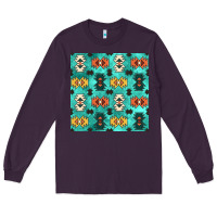 Plum native american aztec seamless pattern 3 Long Sleeve Tee - BundleAndBundleShop