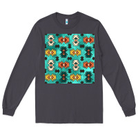 Smoke native american aztec seamless pattern 3 Long Sleeve Tee - BundleAndBundleShop
