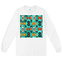 White native american aztec seamless pattern 3 Long Sleeve Tee - BundleAndBundleShop