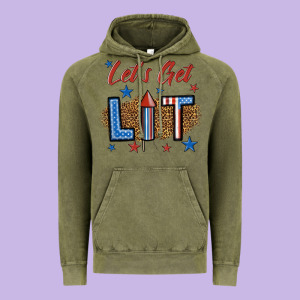 Let's Get Lit 1 Vintage Hoodie Designed By Bundleandbundleshop