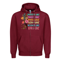 Burgundy women of the bible Zipper Hoodie - JahusDesignShop