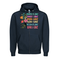Navy women of the bible Zipper Hoodie - JahusDesignShop