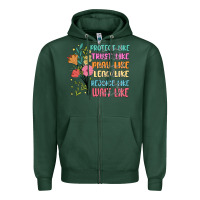 Sports Green women of the bible Zipper Hoodie - JahusDesignShop
