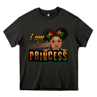 Asphalt i am melanin princess black peekaboo Heavy Core Tee - CowGirlArtShop