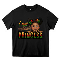 Black i am melanin princess black peekaboo Heavy Core Tee - CowGirlArtShop