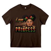 Chocolate Brown i am melanin princess black peekaboo Heavy Core Tee - CowGirlArtShop