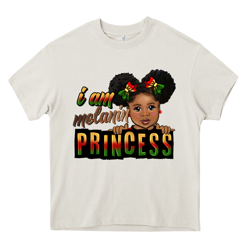 I Am Melanin Princess Black Peekaboo Heavy Core Tee by CowGirlArtShop | Teevron