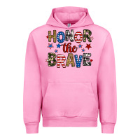 Fuchsia Pink honor the brave Urban Hoodie - RanaPortraitStore