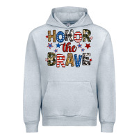 Heather Grey honor the brave Urban Hoodie - RanaPortraitStore