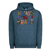 Pigment Midnight Navy honor the brave Urban Hoodie - RanaPortraitStore