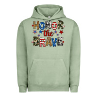 Pigment Oil Green honor the brave Urban Hoodie - RanaPortraitStore