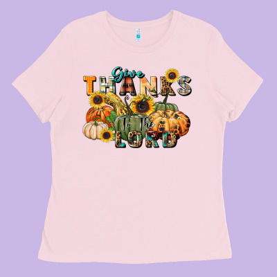 Give Thanks To The Lord Ladies Tee Designed By Fadigitalartstudio