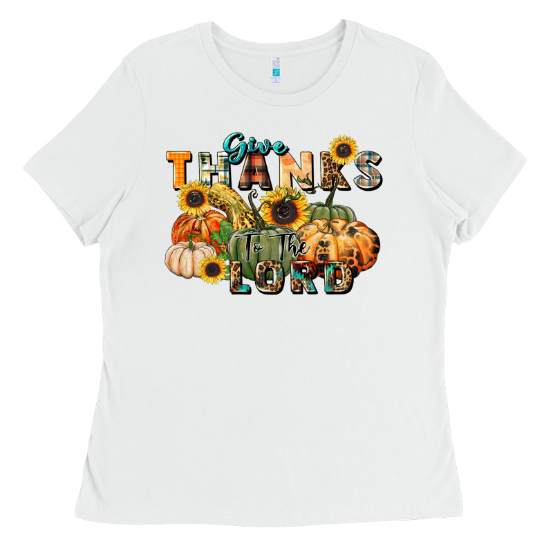 Give Thanks To The Lord Ladies Tee by FaDigitalArtStudio | Teevron