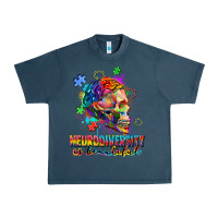 Midnight Navy Neurodiversity Is Beautiful Urban Heavy Tee - FaDigitalArtStudio